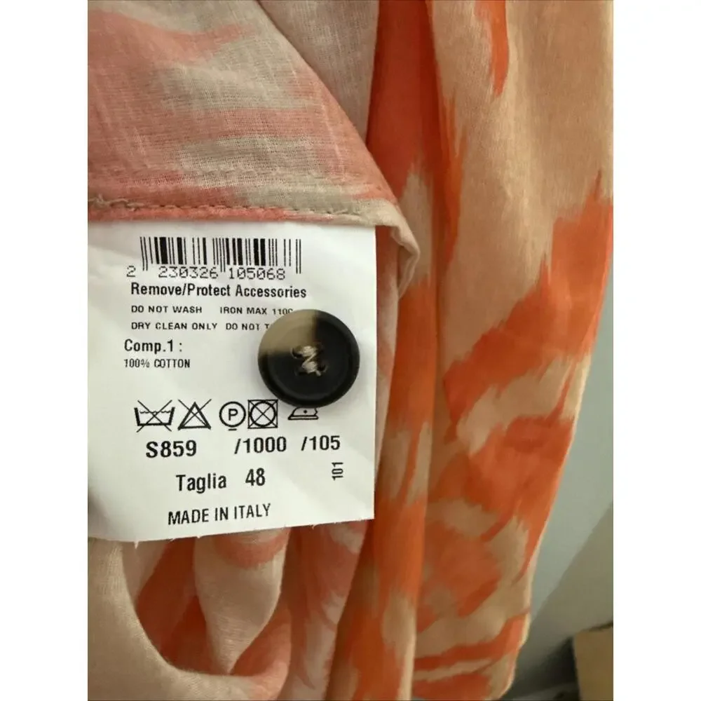 BAZAR DELUXE Kaftan NWT Size 48 Tan Orange Beach Cover - Picture 10 of 10